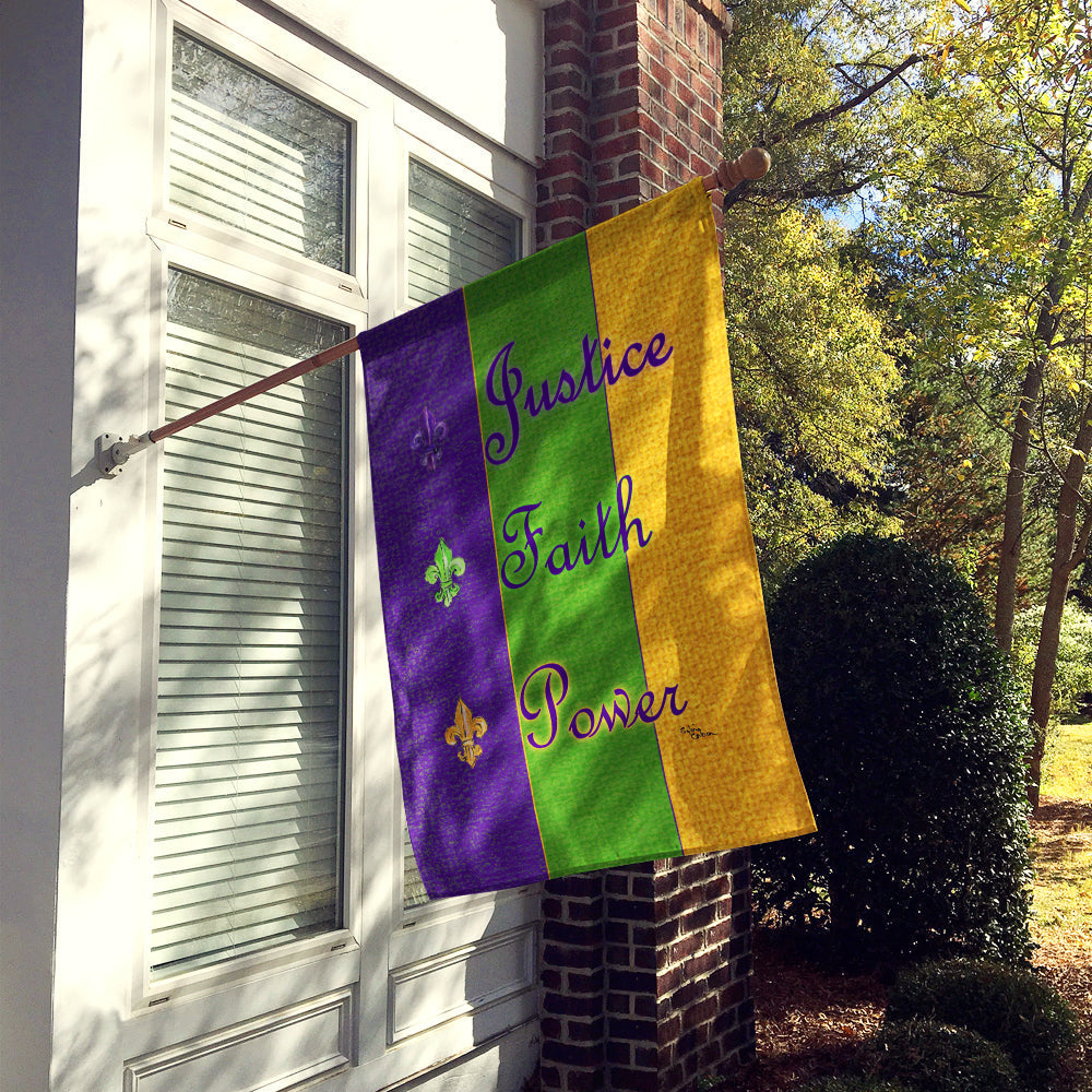 Mardi Gras Flag Canvas House Size