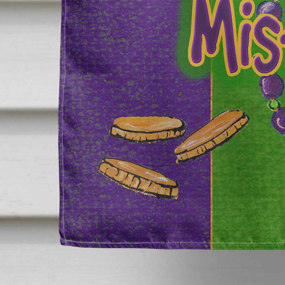 Mardi Gras Throw me Something Mister Flag Canvas House Size