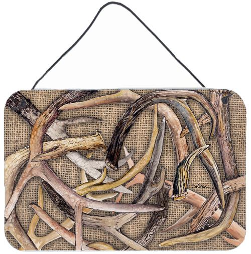 Deer Horns  Indoor Aluminium Metal Wall or Door Hanging Prints