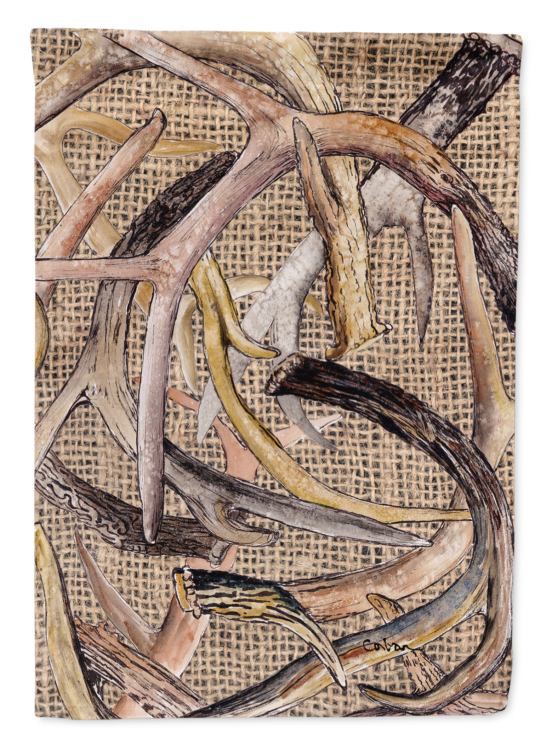 Deer Horns  Garden Flag – Decorative Outdoor Yard Flag