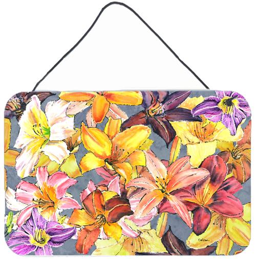 Day Lillies Aluminium Metal Wall or Door Hanging Prints