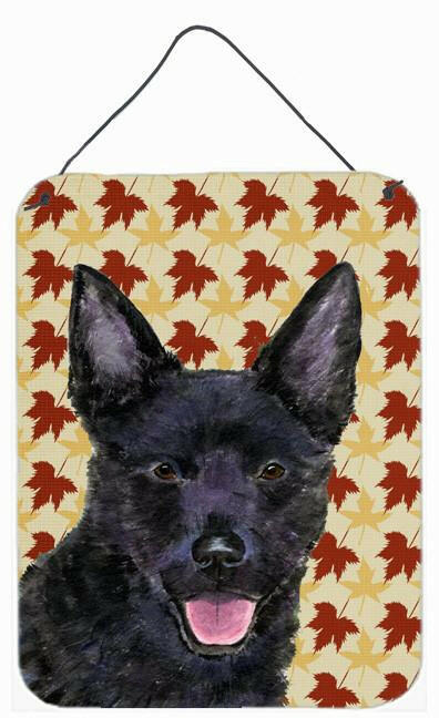 Australian Kelpie Fall Leaves Portrait Wall or Door Hanging Prints