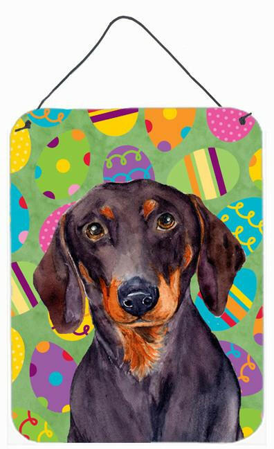 Dachshund Easter Eggtravaganza Aluminium Metal Wall or Door Hanging Prints