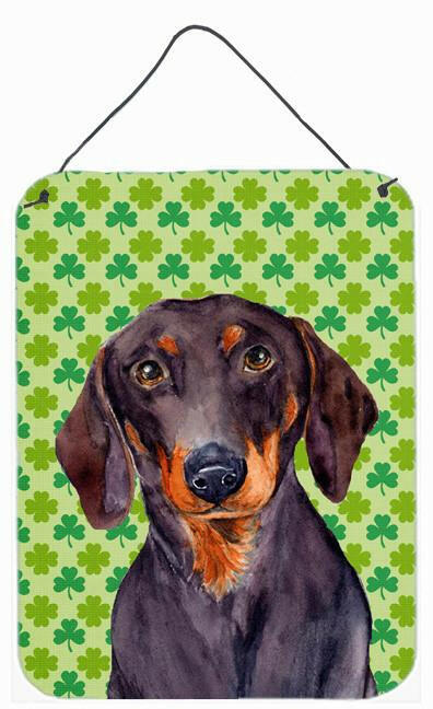 Dachshund St. Patrick's Day Shamrock Portrait Wall or Door Hanging Prints