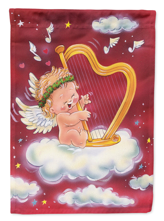 Angels with Harp Valentine's Garden Flag – Decorative Outdoor Yard Flag AAH7273GF