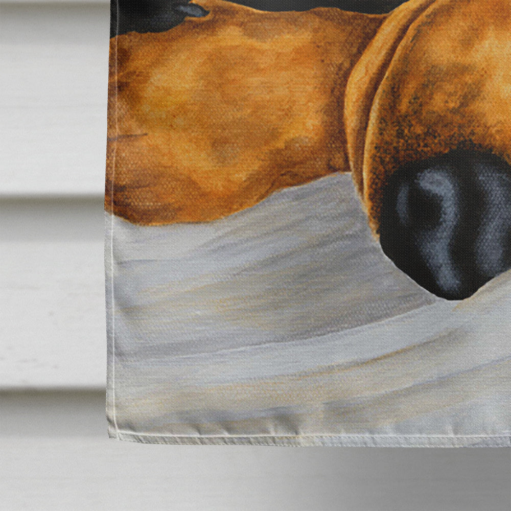 Dachshund Snuggles Flag Canvas House Size AMB1110CHF