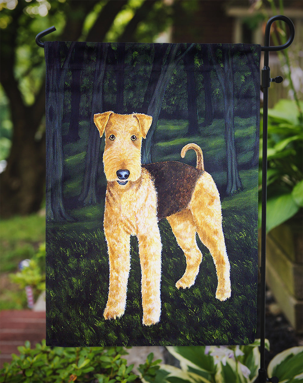 Delta Airedale Terrier Garden Flag - Outdoor Decorative Yard Flag