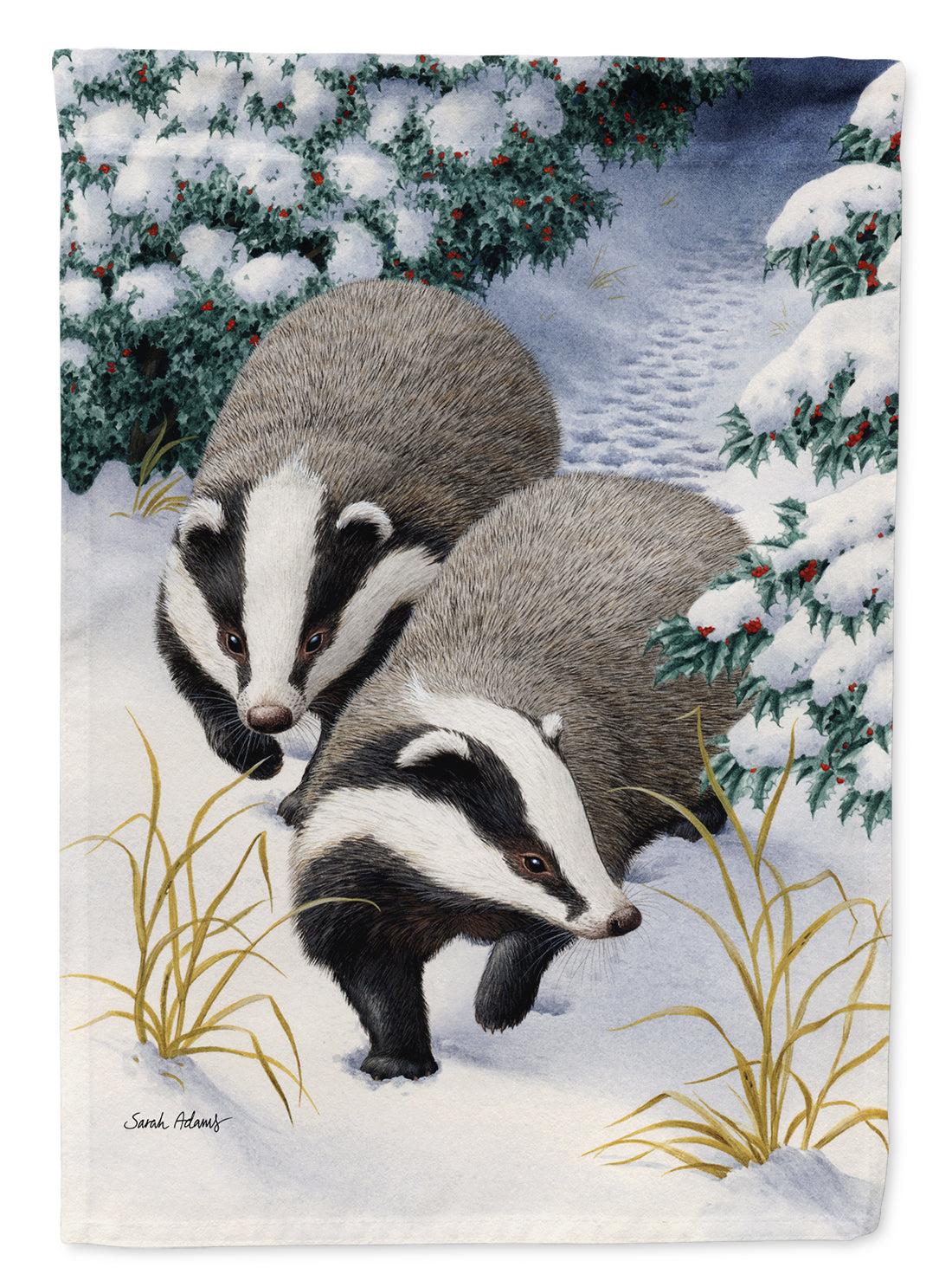 Badgers on the Move Garden Flag – Decorative Outdoor Yard Flag ASA2038GF