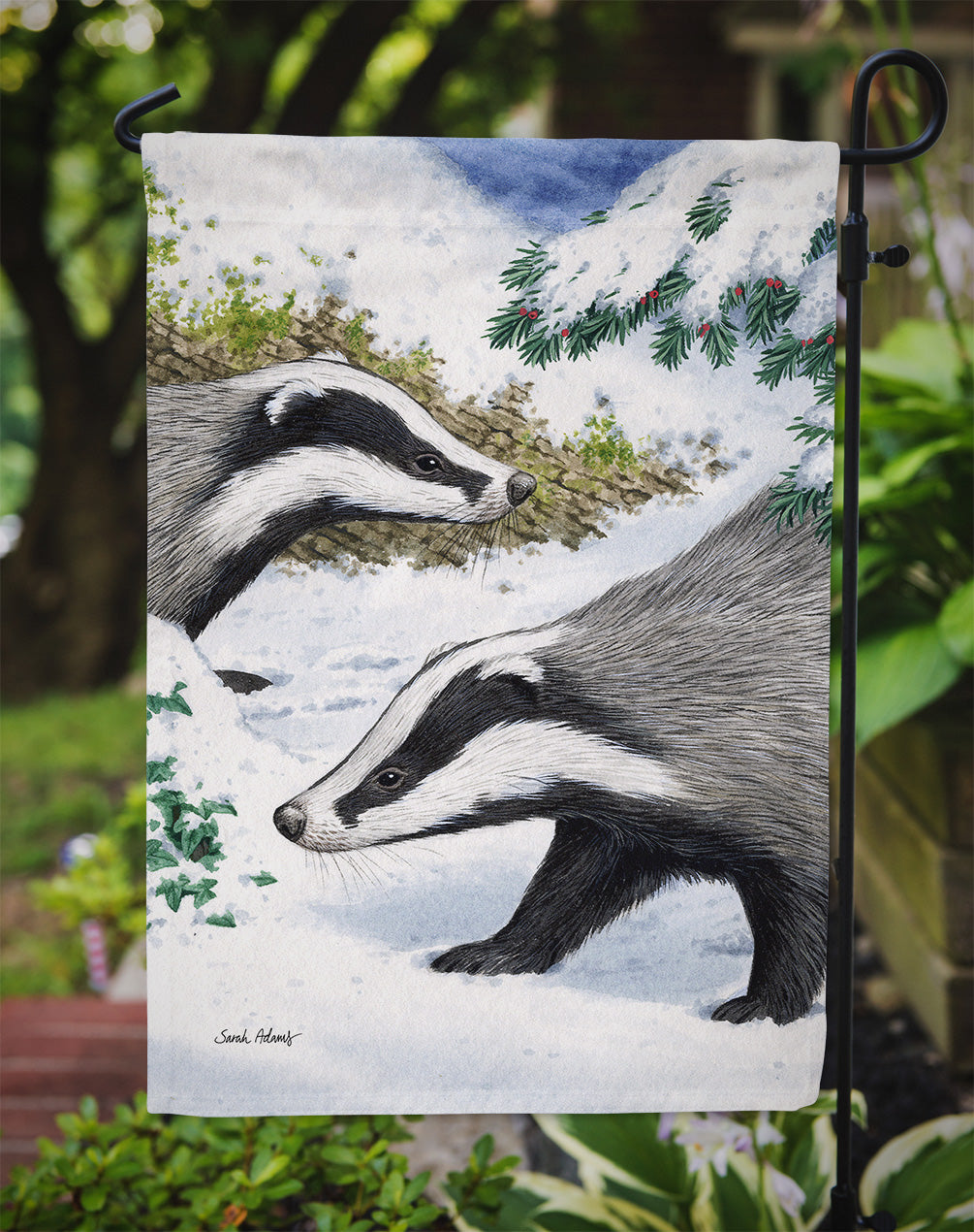 Badgers Look Here Garden Flag – Decorative Outdoor Yard Flag ASA2040GF