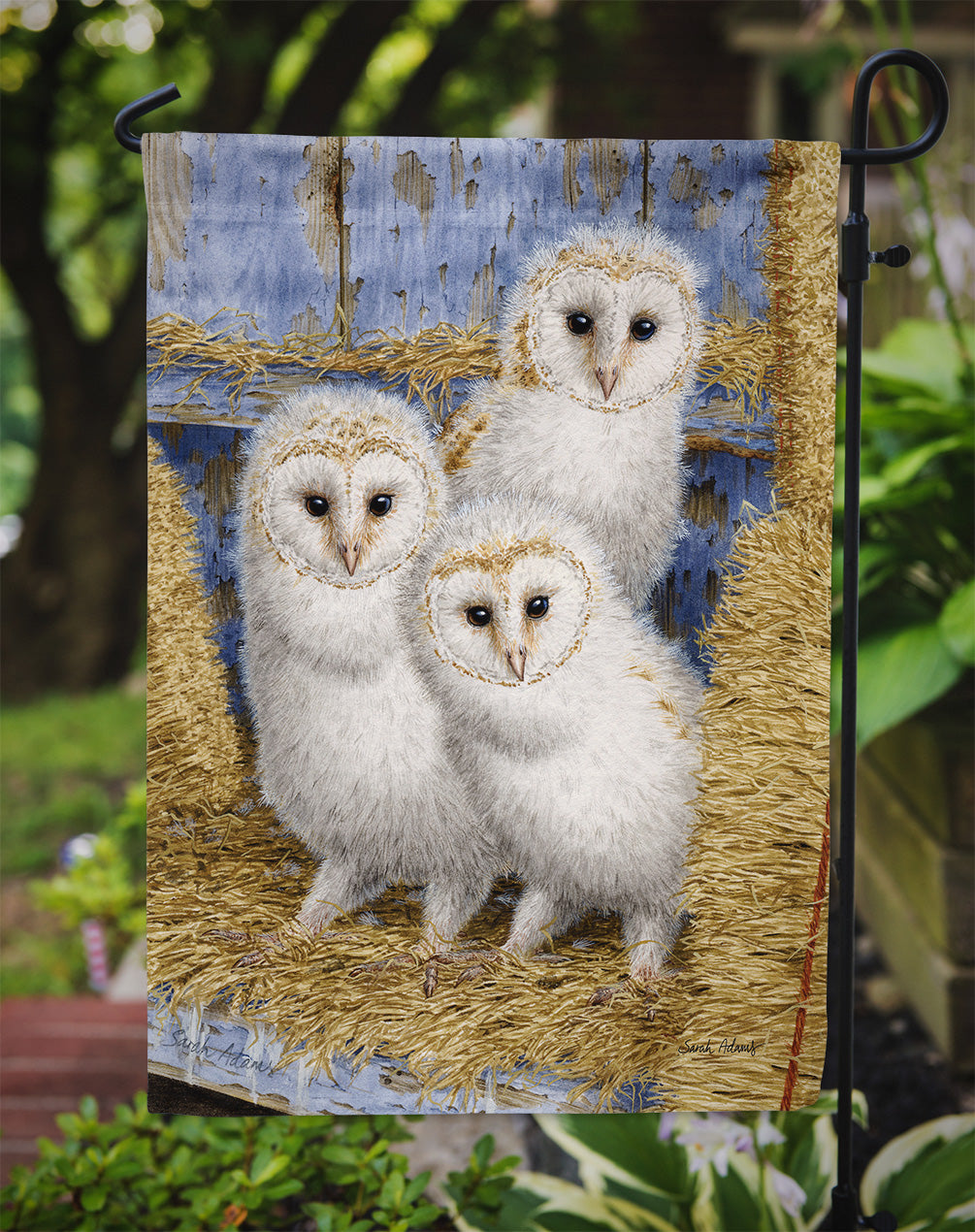 Barn Owl Chicks Garden Flag – Decorative Outdoor Yard Flag ASA2076GF