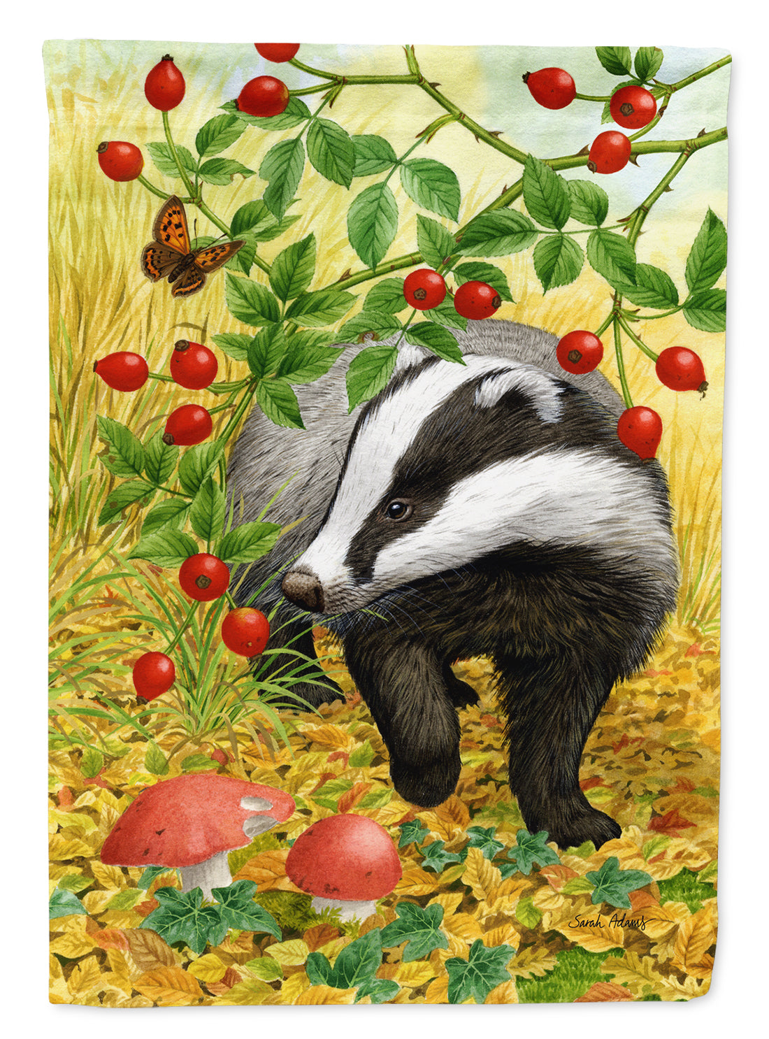 Badger Garden Flag – Decorative Outdoor Yard Flag ASA2135GF