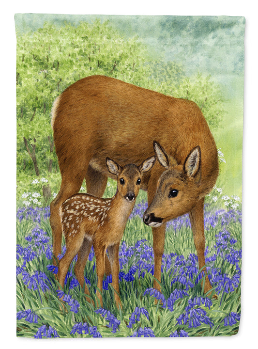 Deer & Fawn Flag Canvas House Size ASA2151CHF