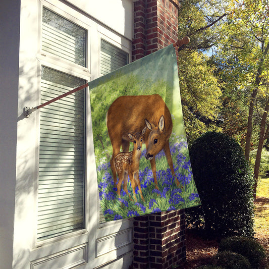 Deer & Fawn Flag Canvas House Size ASA2151CHF
