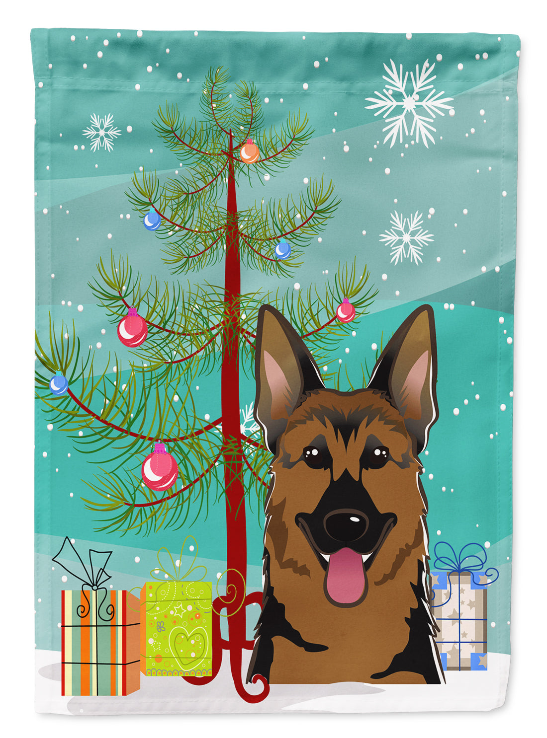Christmas Tree and German Shepherd Garden Flag – Decorative Outdoor Yard Flag BB1583GF