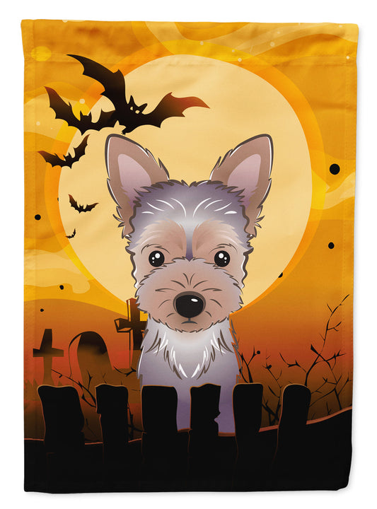 Halloween Yorkie Puppy Garden Flag – Decorative Outdoor Yard Flag BB1790GF