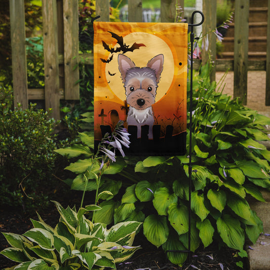 Halloween Yorkie Puppy Garden Flag – Decorative Outdoor Yard Flag BB1790GF