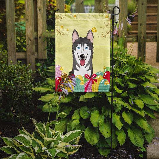 Alaskan Malamute Easter Egg Hunt Garden Flag - Outdoor Decorative Yard Flag BB1900GF