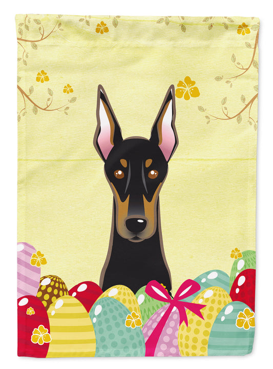 Doberman Easter Egg Hunt Garden Flag - Outdoor Decorative Yard Flag BB1927GF