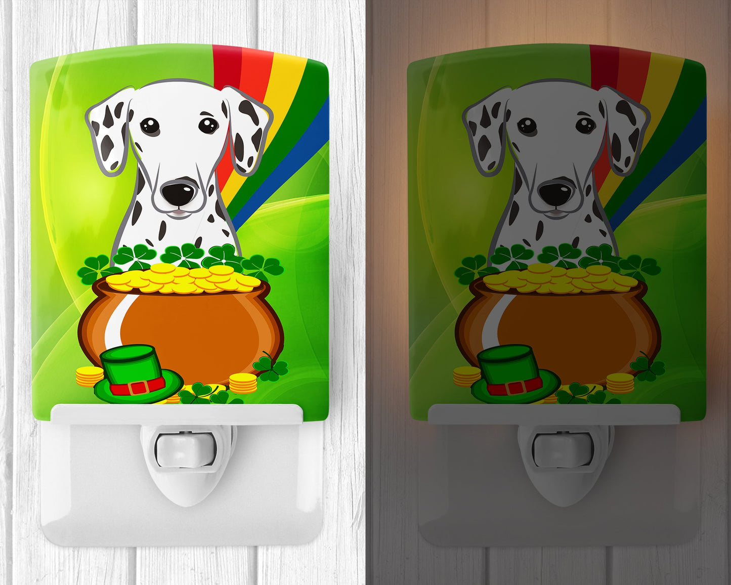 Dalmatian St. Patrick's Day Ceramic Night Light BB1954CNL