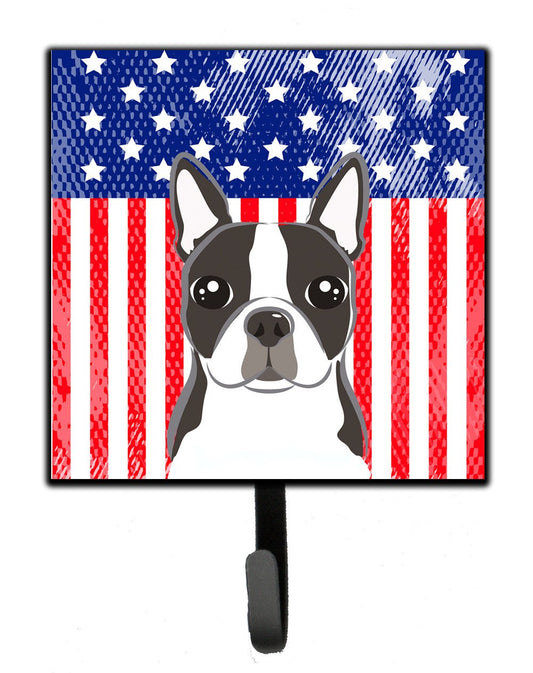 American Flag and Boston Terrier Leash or Key Holder BB2133SH4