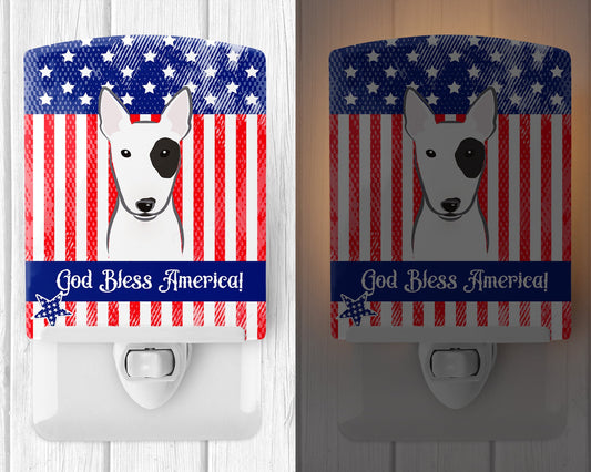American Flag and Bull Terrier Ceramic Night Light BB2139CNL
