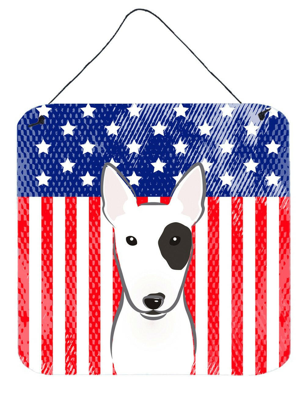 American Flag and Bull Terrier Wall or Door Hanging Prints BB2139DS66