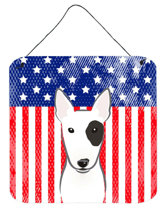 American Flag and Bull Terrier Wall or Door Hanging Prints BB2139DS66
