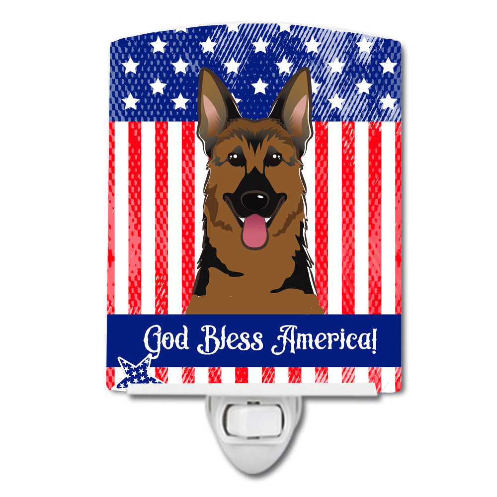 American Flag and German Shepherd Ceramic Night Light BB2141CNL