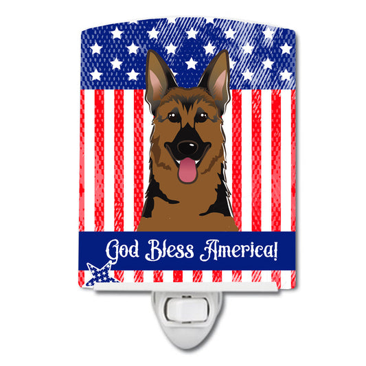 American Flag and German Shepherd Ceramic Night Light BB2141CNL