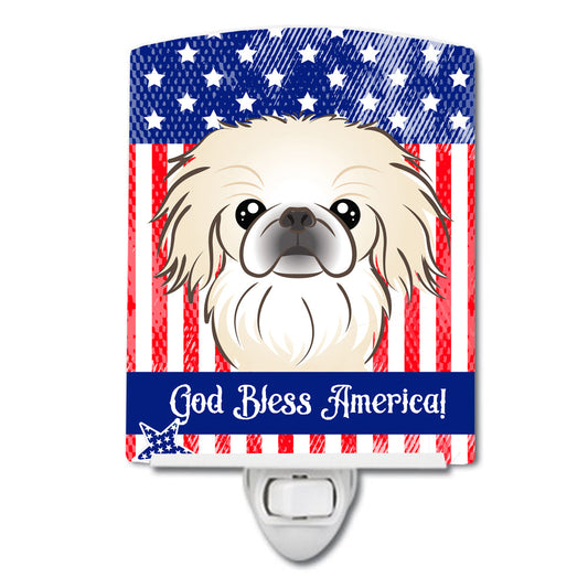 American Flag and Pekingese Ceramic Night Light BB2151CNL