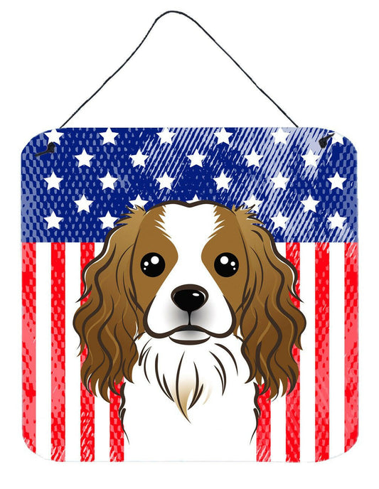 American Flag and Cavalier Spaniel Wall or Door Hanging Prints BB2154DS66