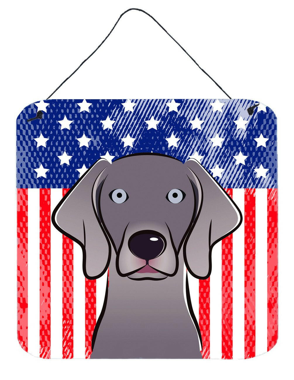 American Flag and Weimaraner Wall or Door Hanging Prints BB2161DS66