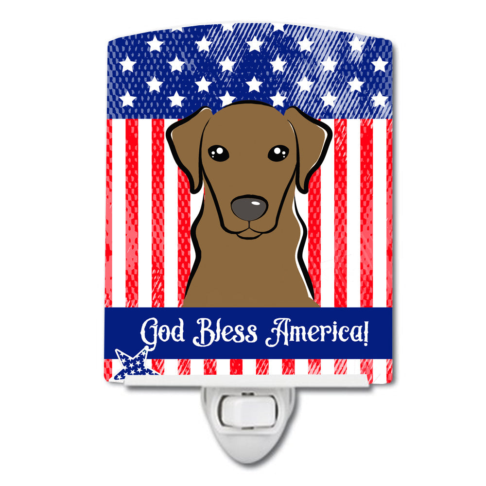 American Flag and Wirehaired Dachshund Ceramic Night Light BB2163CNL
