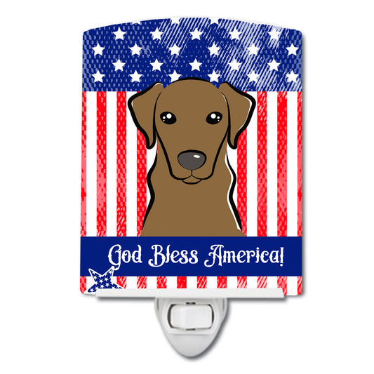 American Flag and Wirehaired Dachshund Ceramic Night Light BB2163CNL