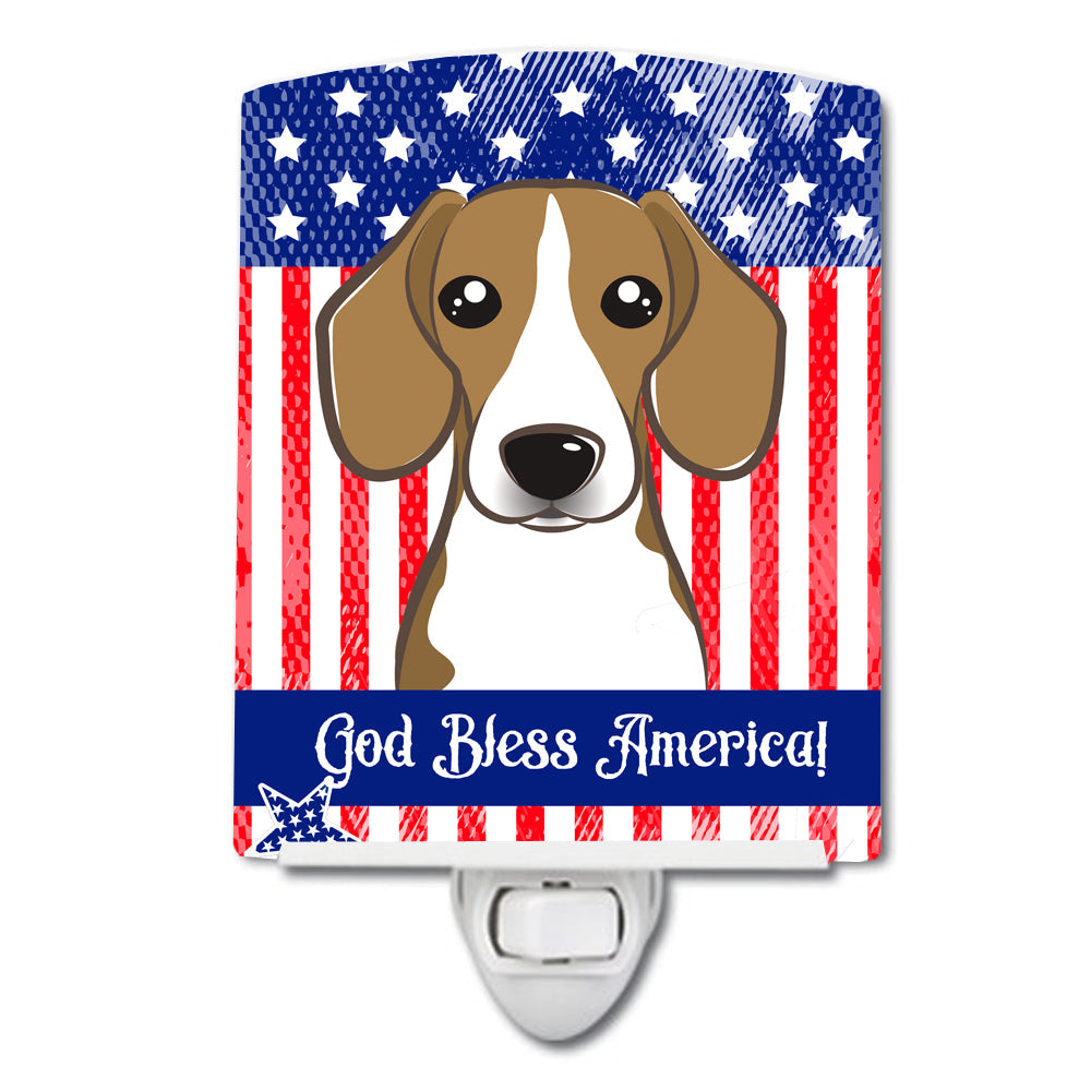 American Flag and Beagle Ceramic Night Light BB2169CNL