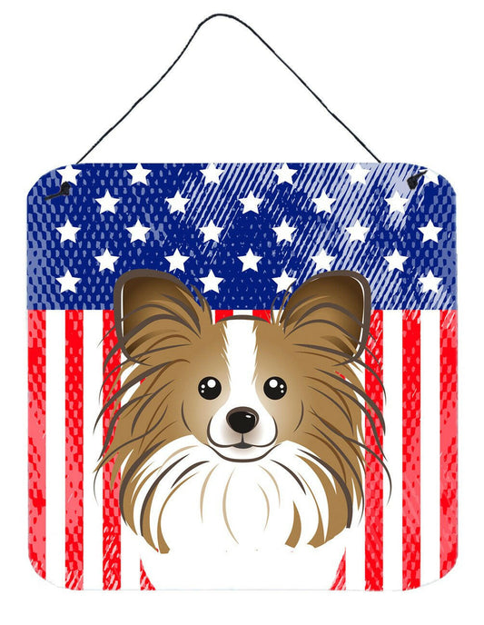 American Flag and Papillon Wall or Door Hanging Prints BB2178DS66
