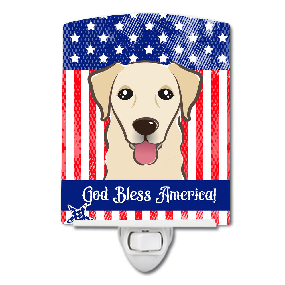 American Flag and Golden Retriever Ceramic Night Light BB2182CNL
