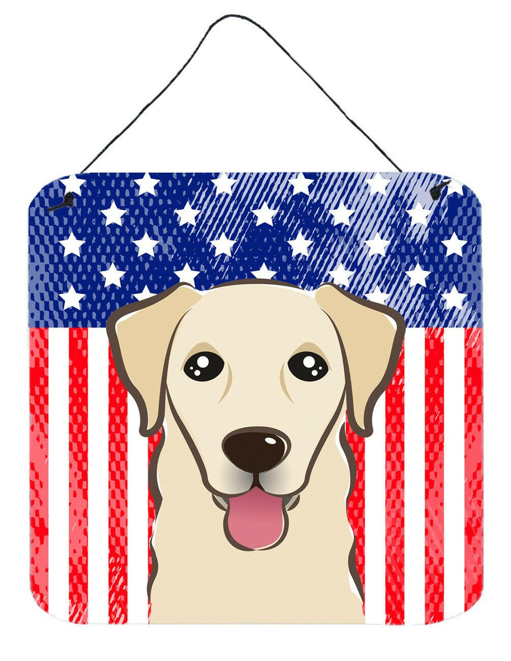 American Flag and Golden Retriever Wall or Door Hanging Prints BB2182DS66