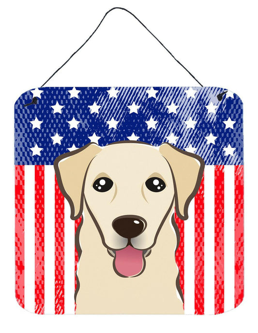 American Flag and Golden Retriever Wall or Door Hanging Prints BB2182DS66