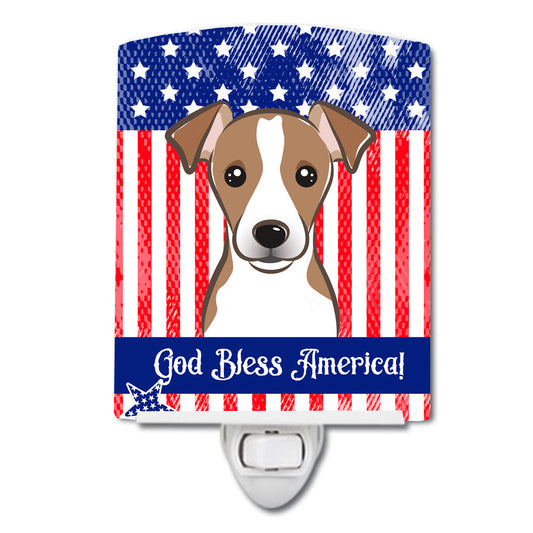 American Flag and Jack Russell Terrier Ceramic Night Light BB2190CNL