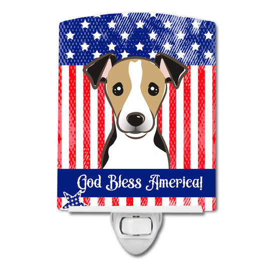 American Flag and Jack Russell Terrier Ceramic Night Light BB2191CNL