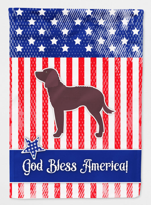 AUSA Patriotic merican Water Spaniel Flag Canvas House Size BB3301CHF