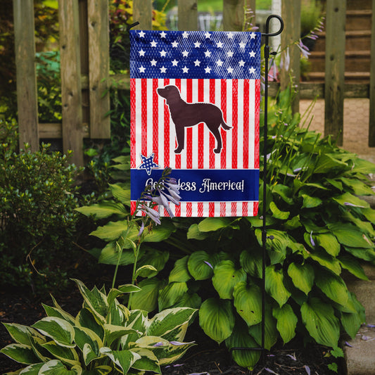 AUSA Patriotic merican Water Spaniel Garden Flag - Outdoor Decorative Yard Flag BB3301GF
