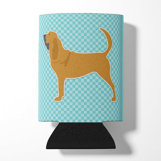 Bloodhound  Checkerboard Blue Can or Bottle Hugger BB3684CC