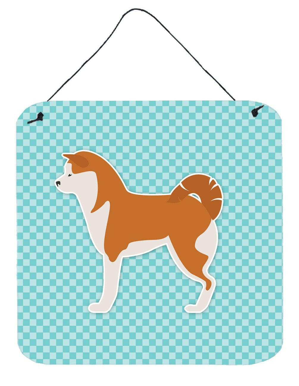 Akita Checkerboard Blue Wall or Door Hanging Prints BB3772DS66