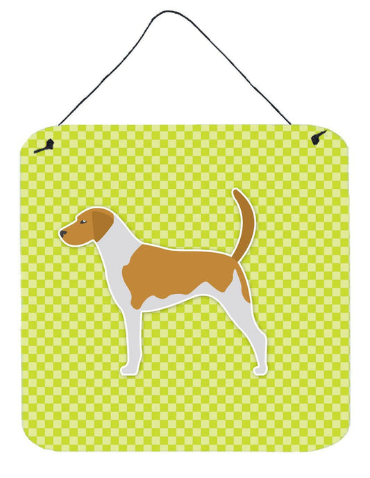 American Foxhound Checkerboard Green Wall or Door Hanging Prints BB3798DS66