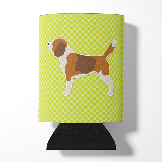 Beagle Checkerboard Green Can or Bottle Hugger BB3810CC