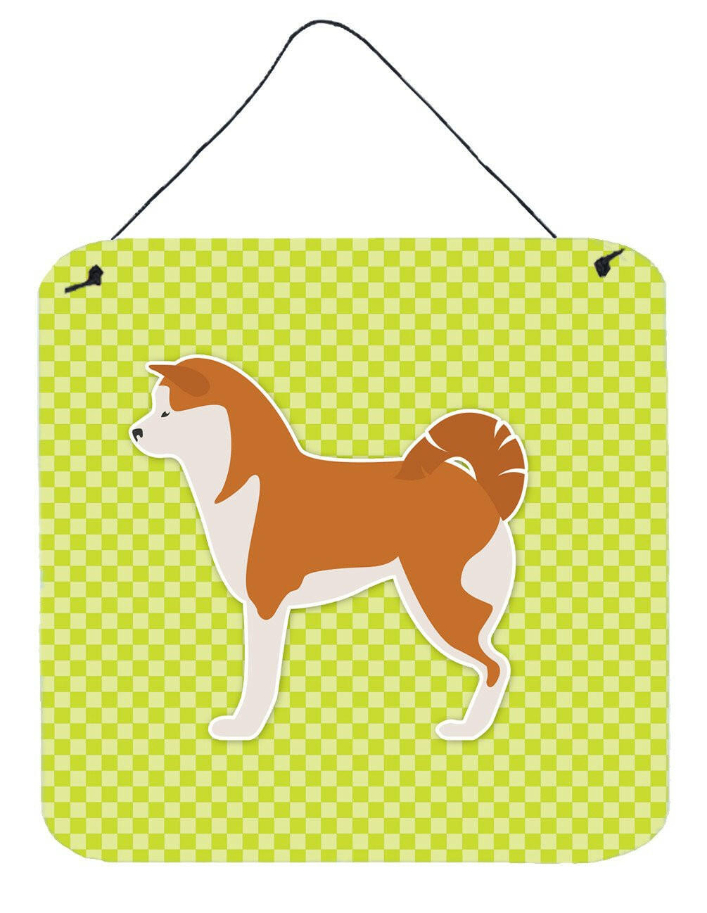 Akita Checkerboard Green Wall or Door Hanging Prints BB3872DS66