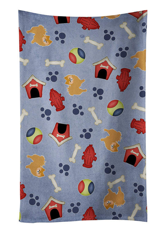 Dog House Collection Red Pomeranian Kitchen Towel BB4110KTWL
