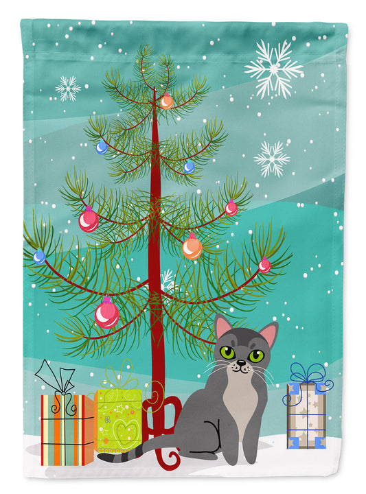 Asian Cat Merry Christmas Tree Garden Flag - Outdoor Decorative Yard Flag BB4414GF